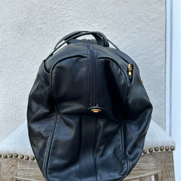 Louewe Black Large Leather Duffel Bag - Picture 3 of 15